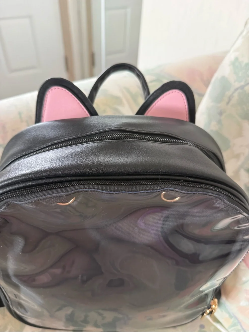 STEAMEDBUN Ita Bag Cat Ears Backpack Pin Display Clear Window With Insert